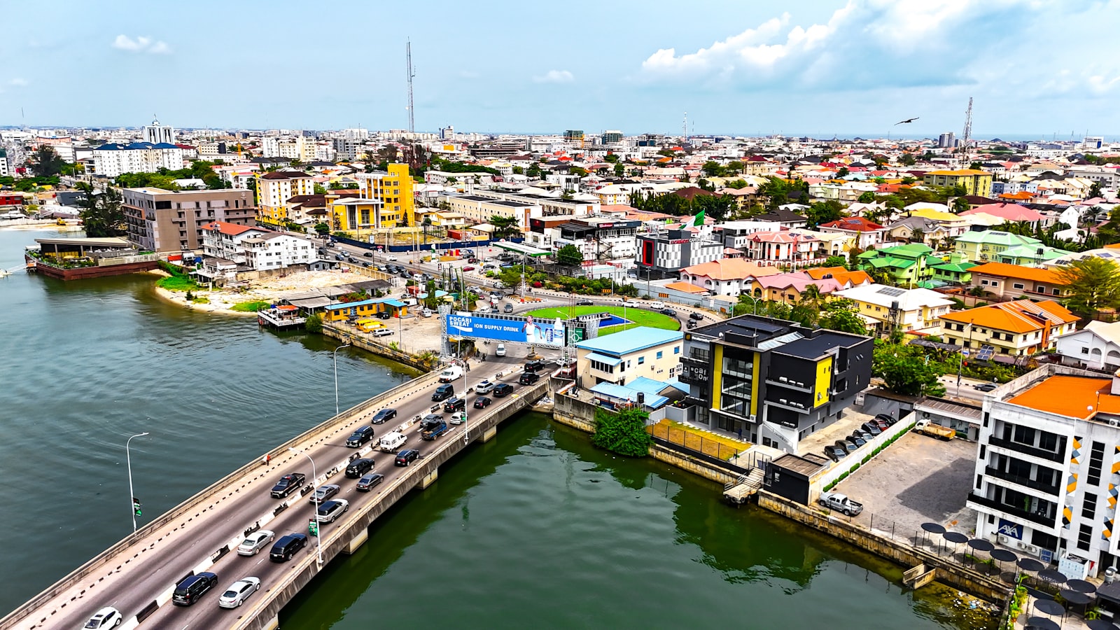 An aerial view of Lagos State.